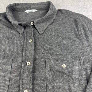 Member's Mark‎ Cozy Button Down Shirt XL Charcoal Gray Long Sleeve Pockets